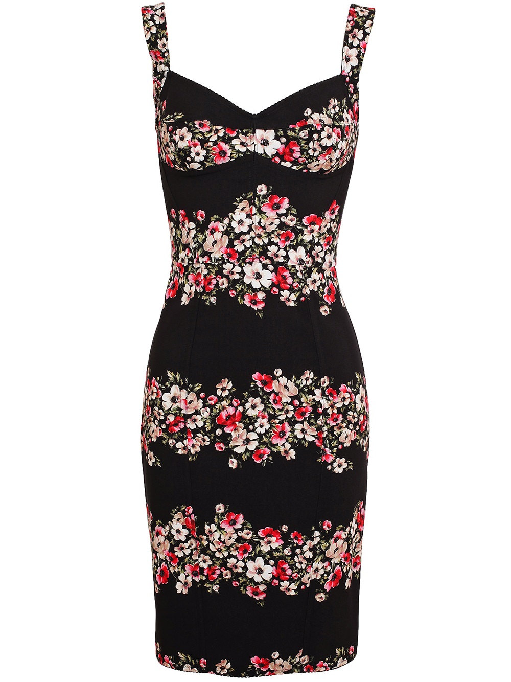 Lyst - Dolce & Gabbana Floral Printed Crepe Dress