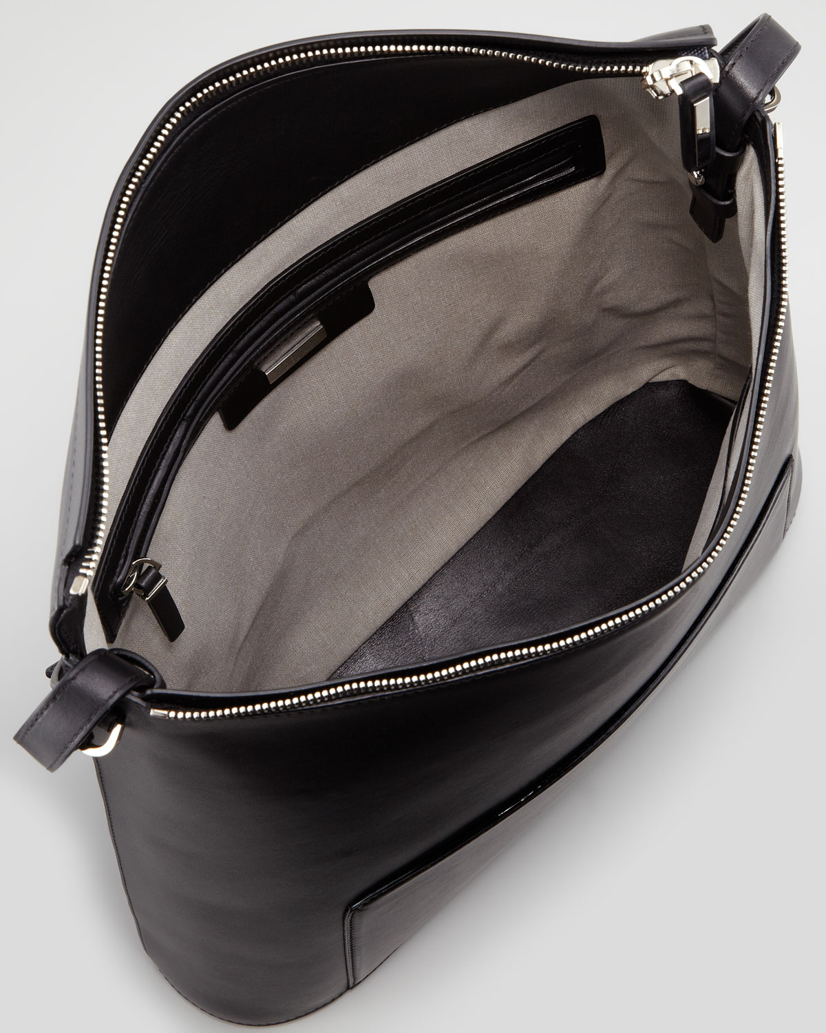 Lyst - The Row Leather Crossbody Bag Black in Black