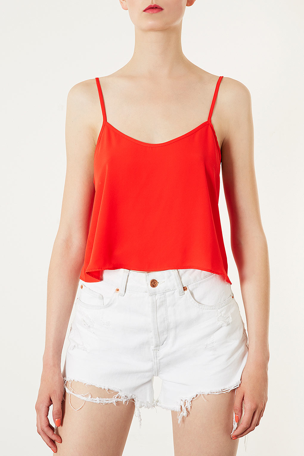 topshop red trousers