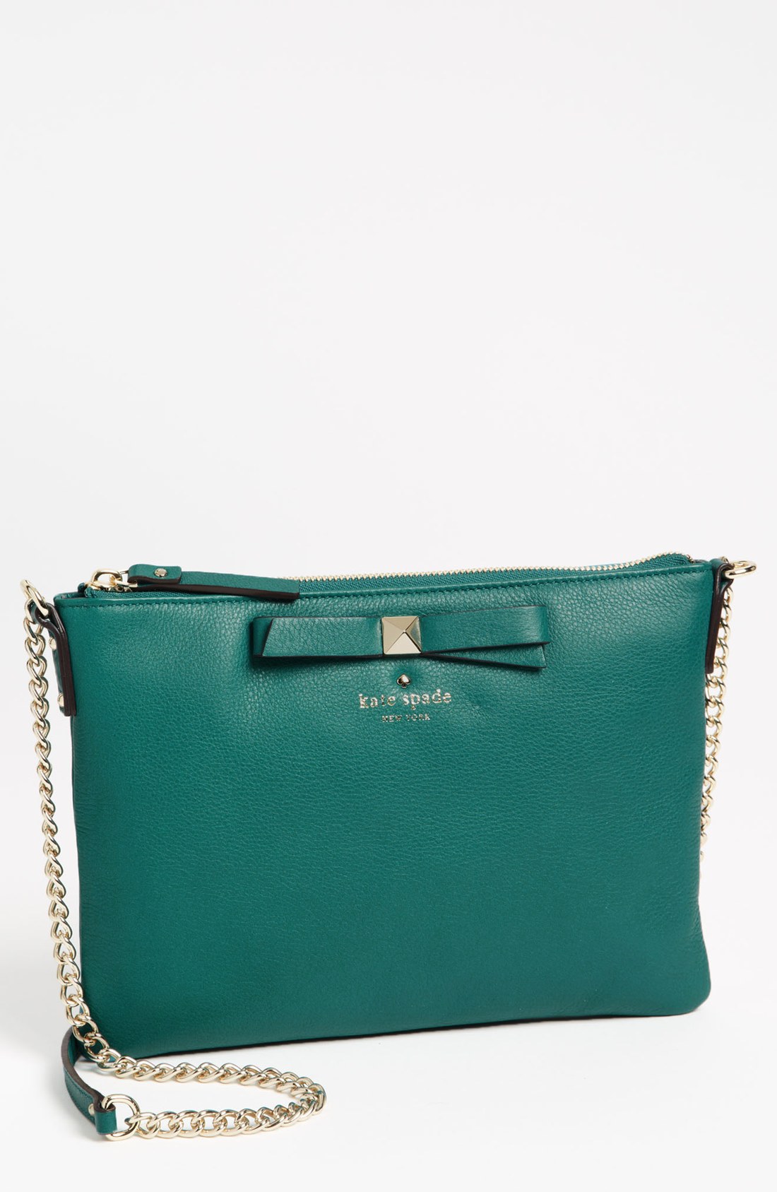 Kate Spade Hancock Park Ginnie Leather Crossbody Bag Small in Green ...