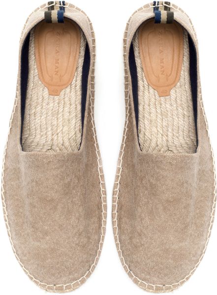 Zara Espadrille Slipon in Beige for Men (Sand) | Lyst