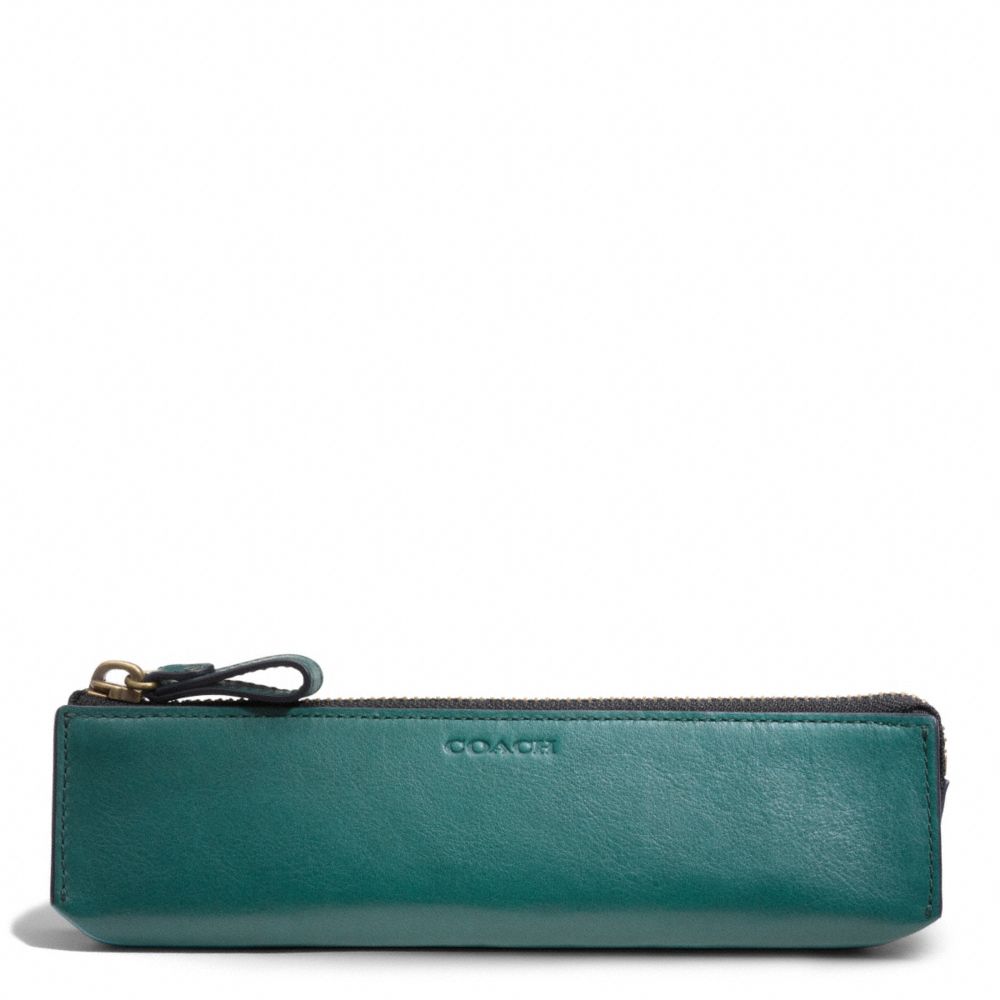 Lyst Coach Bleecker Legacy Pencil Case in Leather in Green for Men