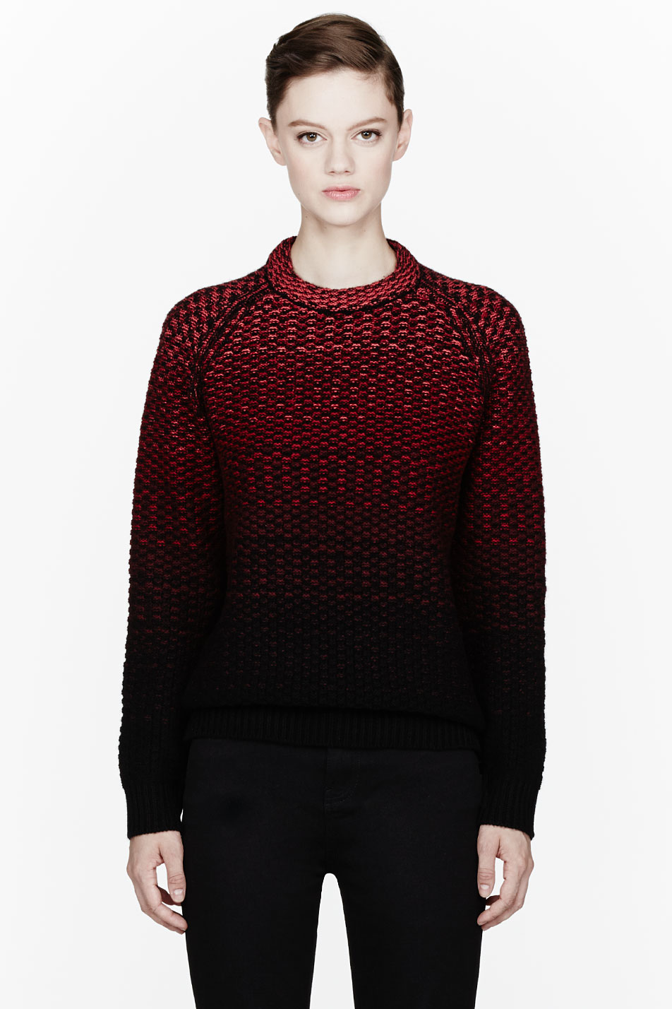 Proenza schouler Red Ombre Knit Sweater in Red | Lyst