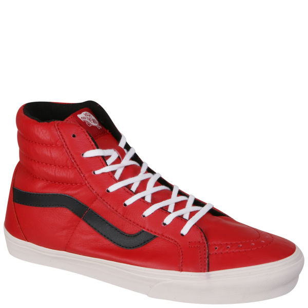 vans high tops red and black