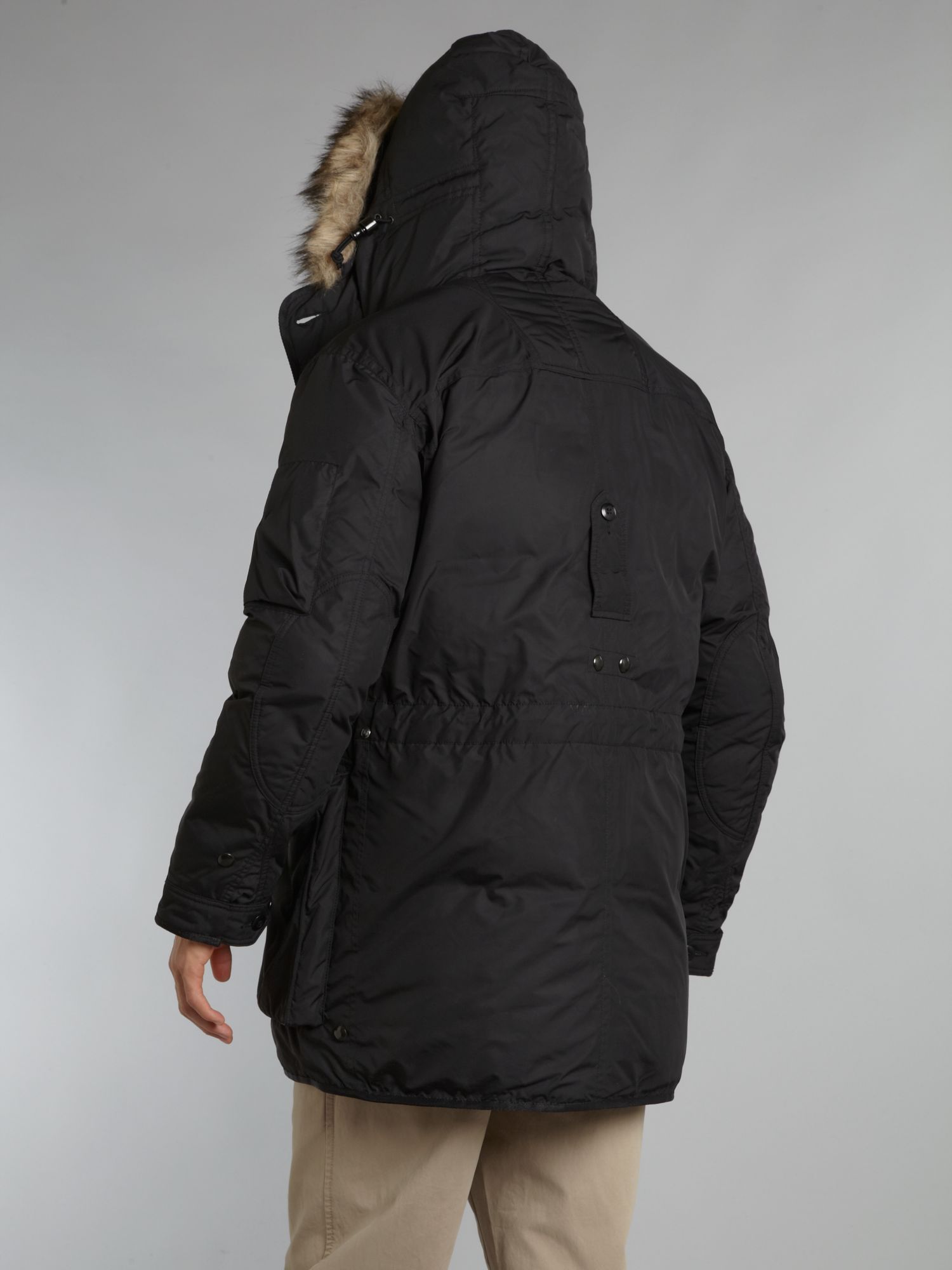ralph lauren parka with faux fur trim