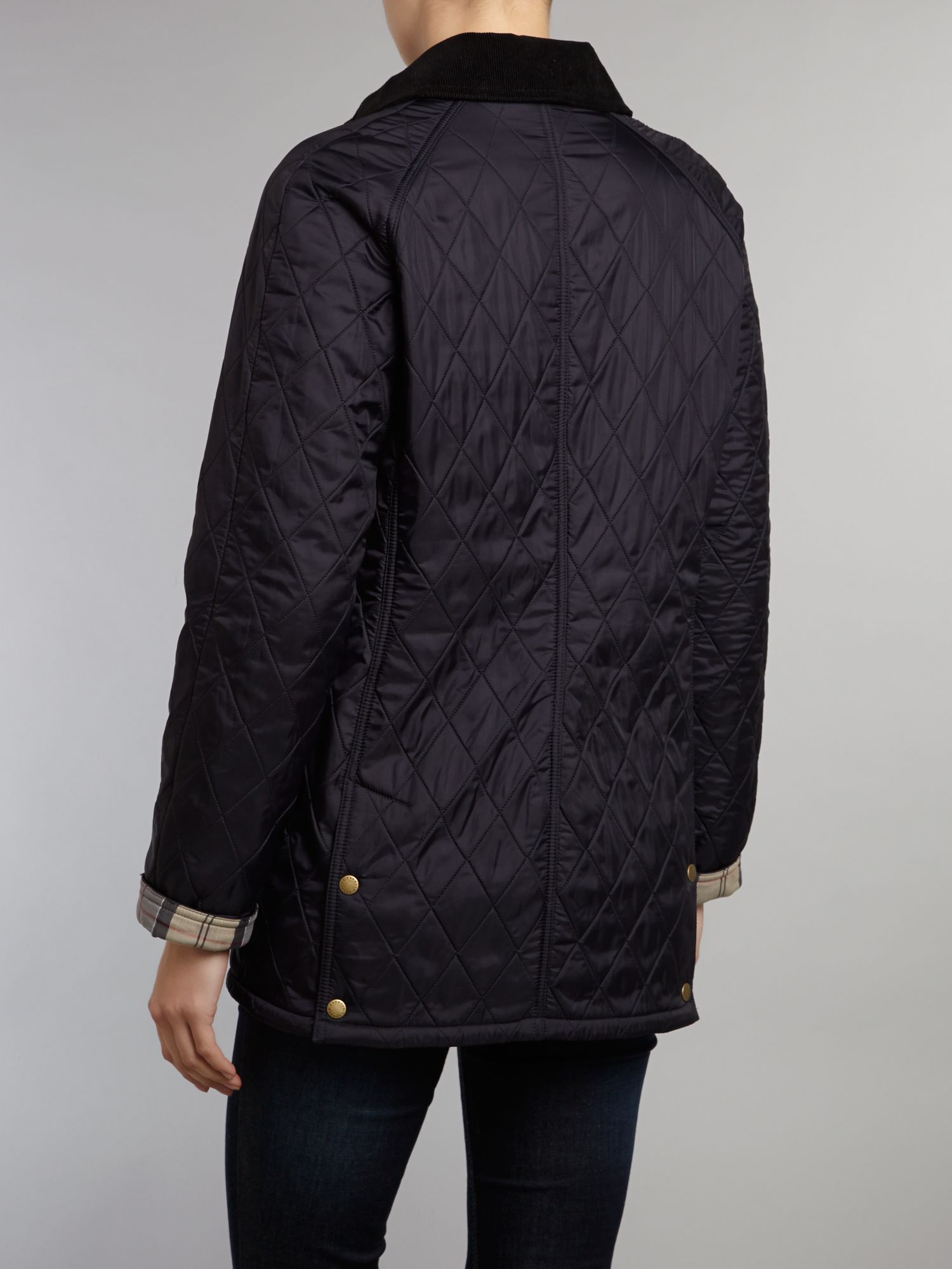 Barbour Quilted Wax Beadnell in Black | Lyst