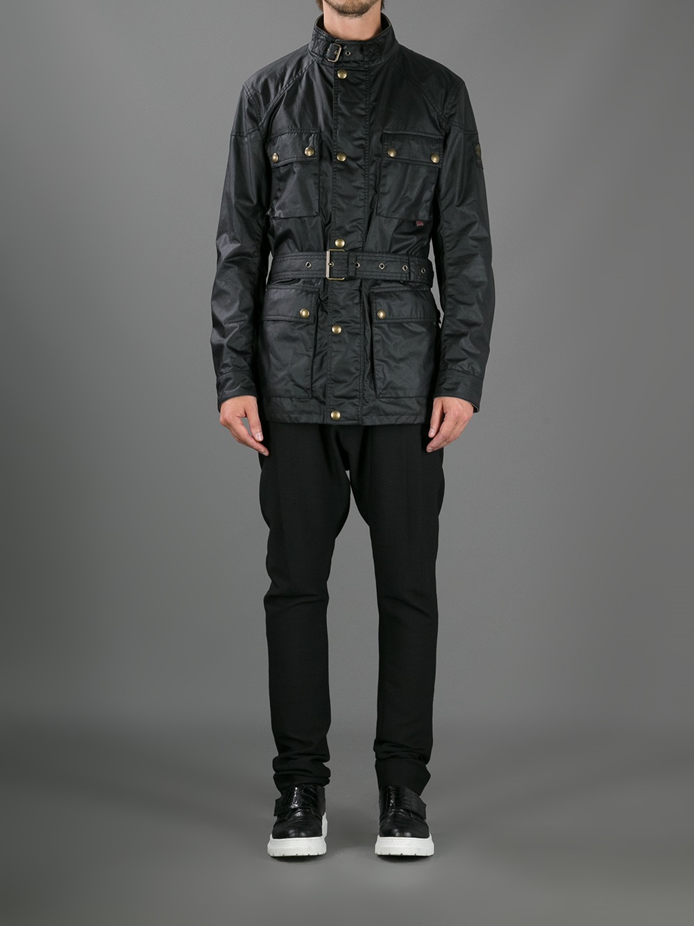 Belstaff Roadmaster Belted Jacket Black Belstaff Roadmaster Belted Jacket Black