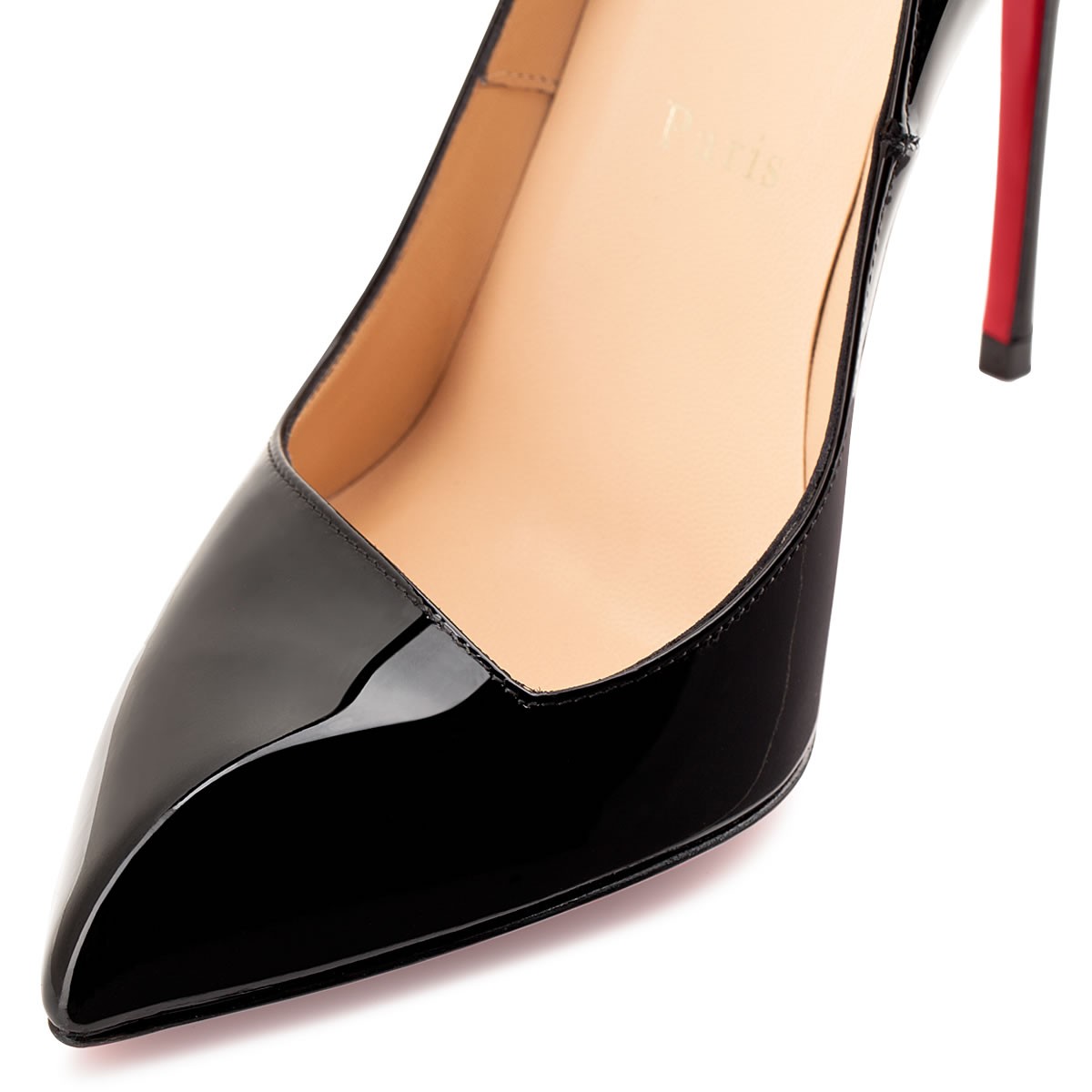 christian louboutin Corneille pumps Beige and black patent leather ...