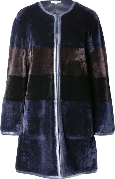 Paule Ka Fur Coat in Encre in Multicolor (blue) - Lyst