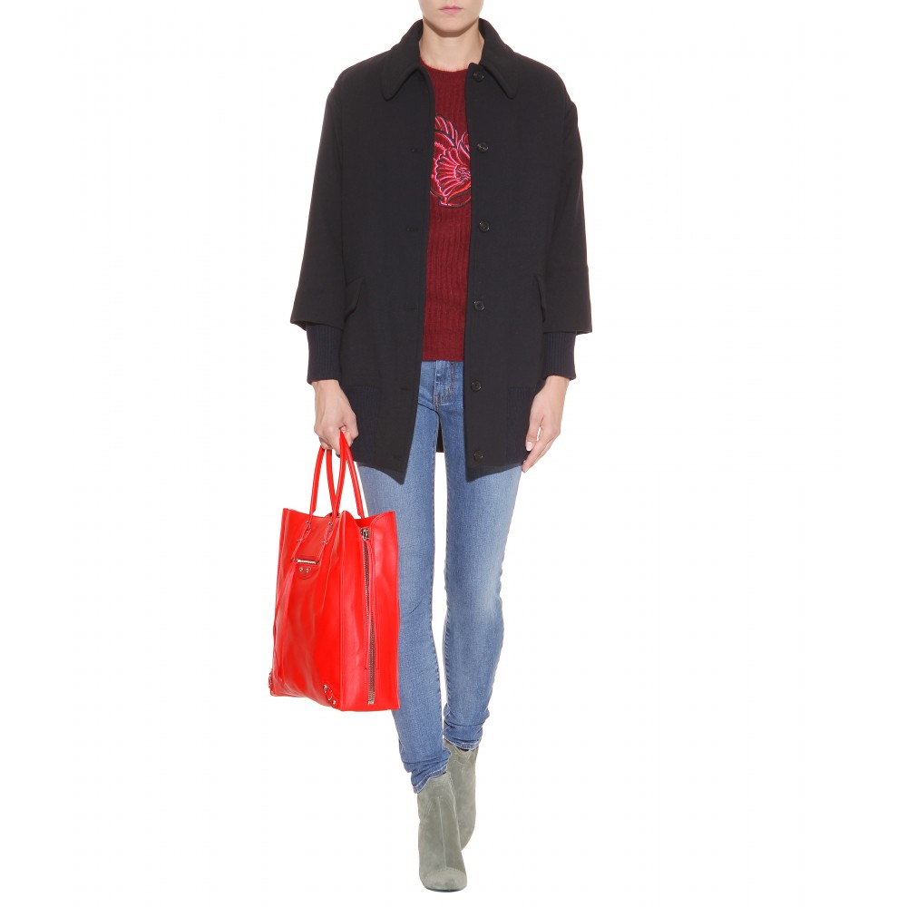 balenciaga suede wedge boots