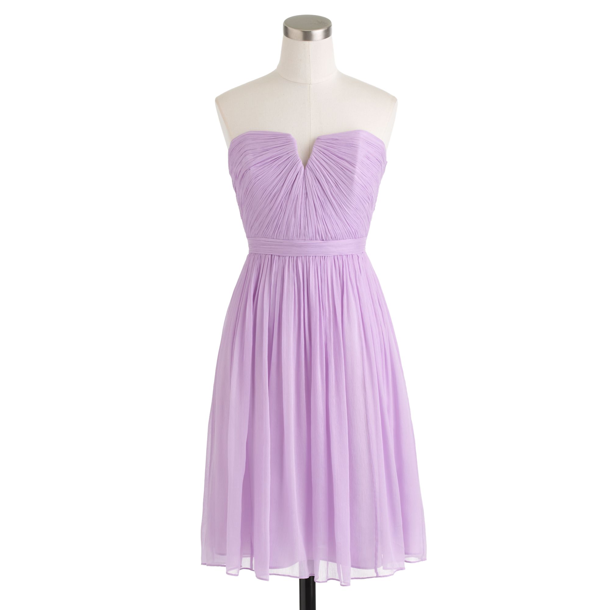 J.crew Petite Nadia Dress in Silk Chiffon in Purple (dried lavender) | Lyst