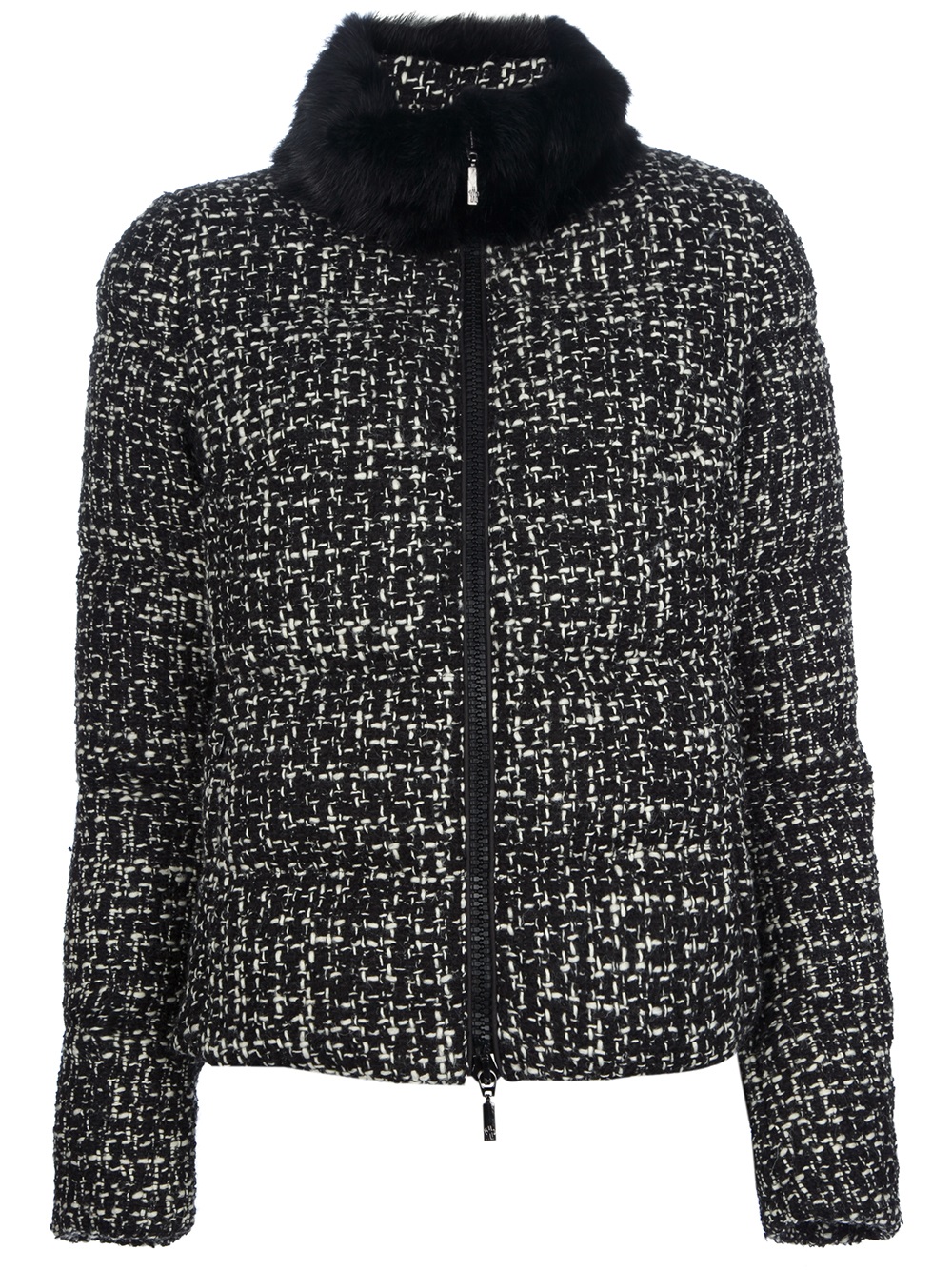 Lyst - Moncler Tweed Jacket in Black