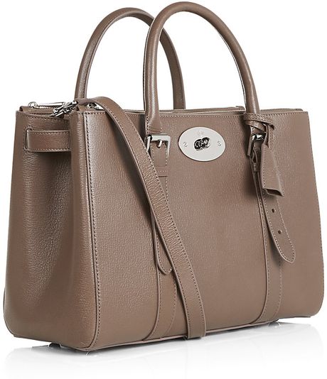 Mulberry Bayswater Double Zip Tote in Beige | Lyst