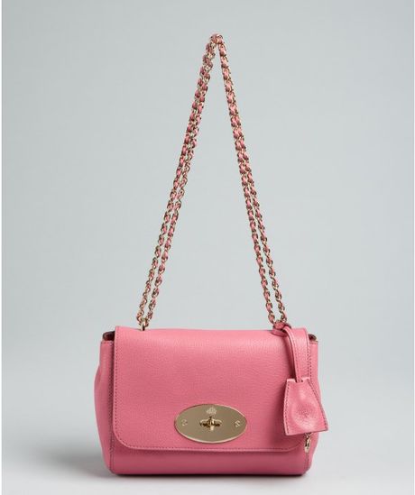 Mulberry Raspberry Goatskin Leather Lily Chain Shoulder Bag in Pink ...