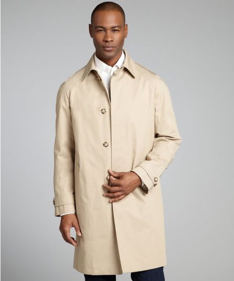 Prada Coloniale Cotton Twill Car Coat Trench in Beige for Men (khaki ...