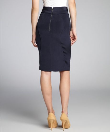 Rebecca Minkoff True Navy Silk Della Skirt in Blue (navy) | Lyst
