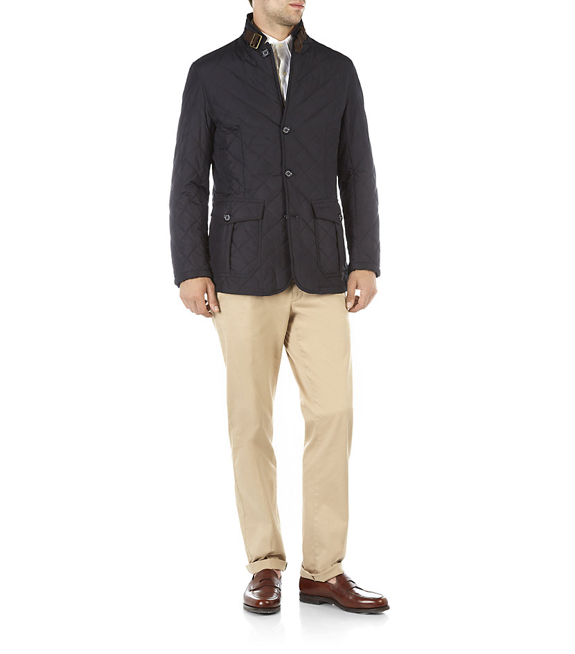 Barbour Quilted Lutz Jacket in Blue for Men Lyst