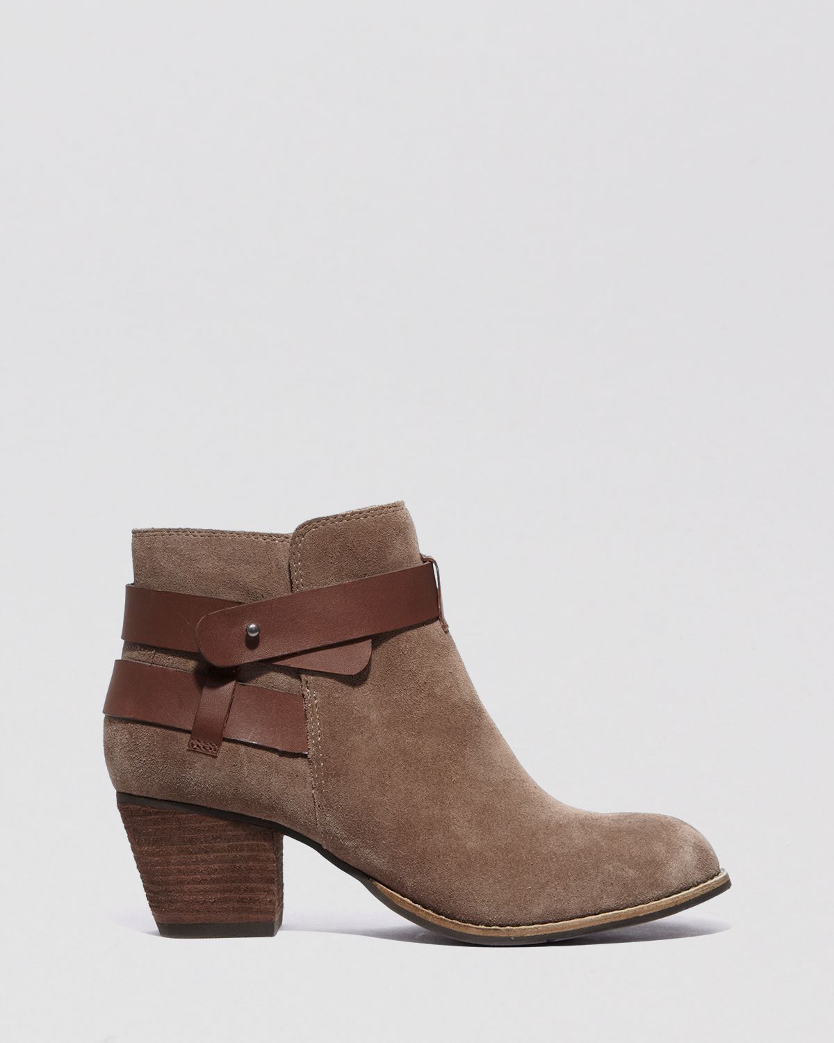 Dolce vita Keiton Heeled Ankle Boots - Grey Suede in Brown 