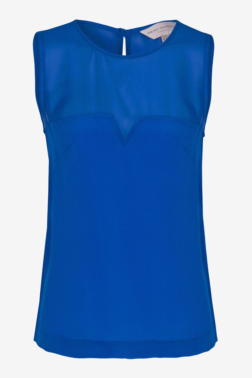 French connection Prism Silk Block Sleeveless Top in Blue | Lyst