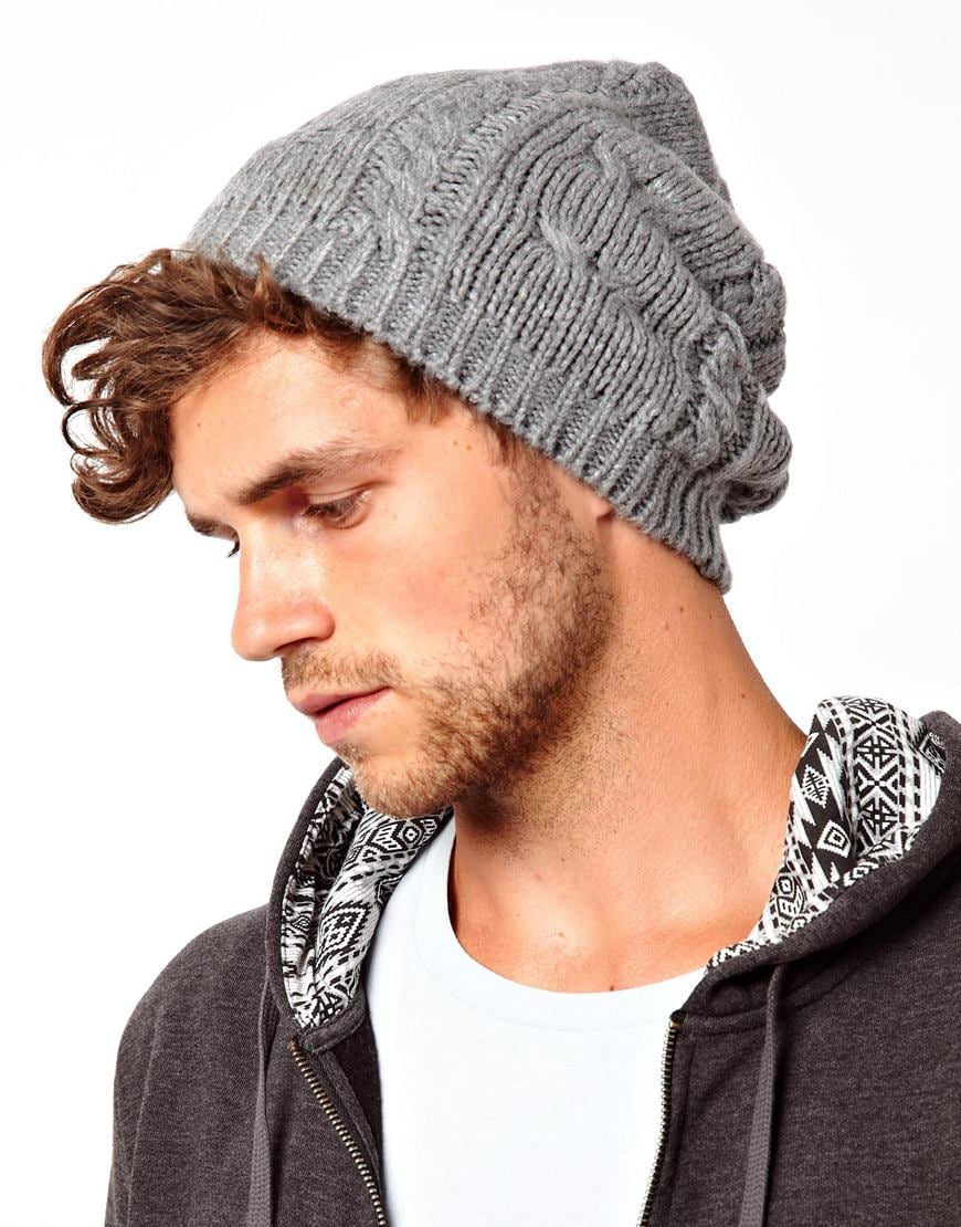 Mens grey beanie Clearance