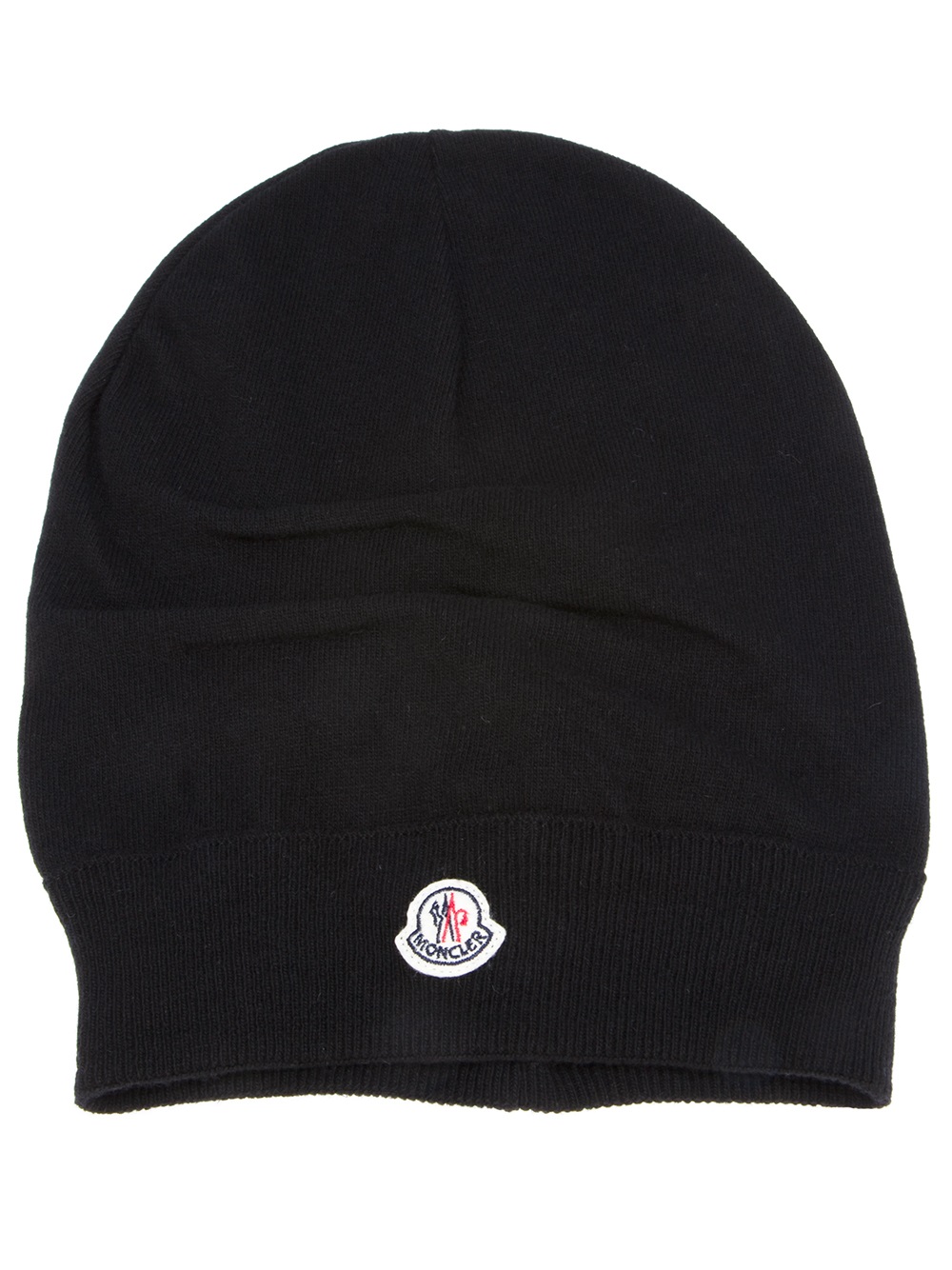 Moncler Knitted Beanie in Black | Lyst