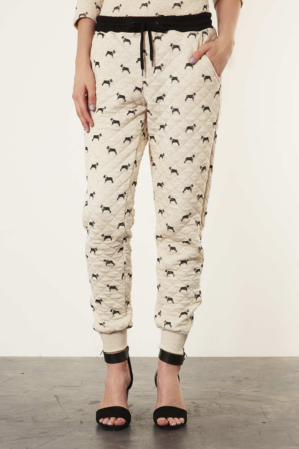 topshop cow print joggers