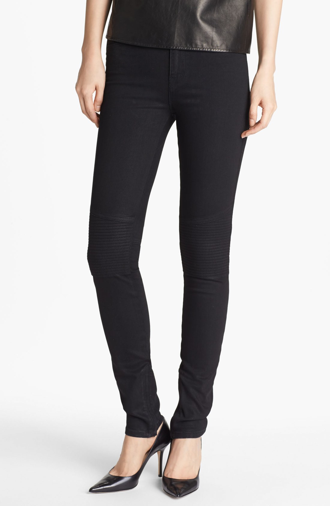 black skinny jeans with zippers