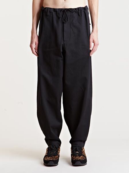 Yohji Yamamoto Mens Wide Leg Pants in Black for Men | Lyst