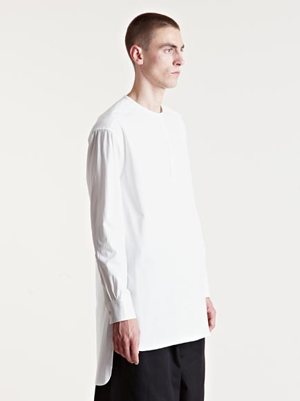 Lyst - Yohji Yamamoto Mens Cotton Tunic Shirt in White for Men