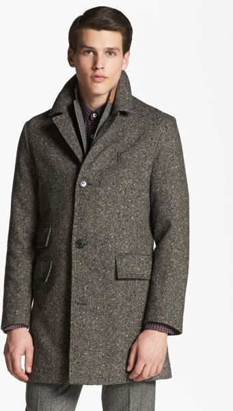 Billy Reid Astor Tweed Overcoat in Gray for Men (Grey/ Tweed) | Lyst