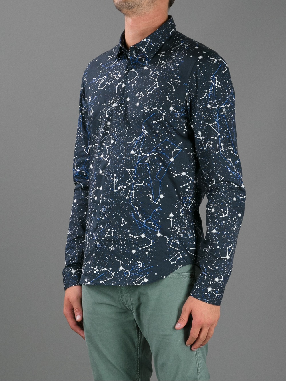 Lyst - KENZO Constellation Printed Shirt in Blue for Men