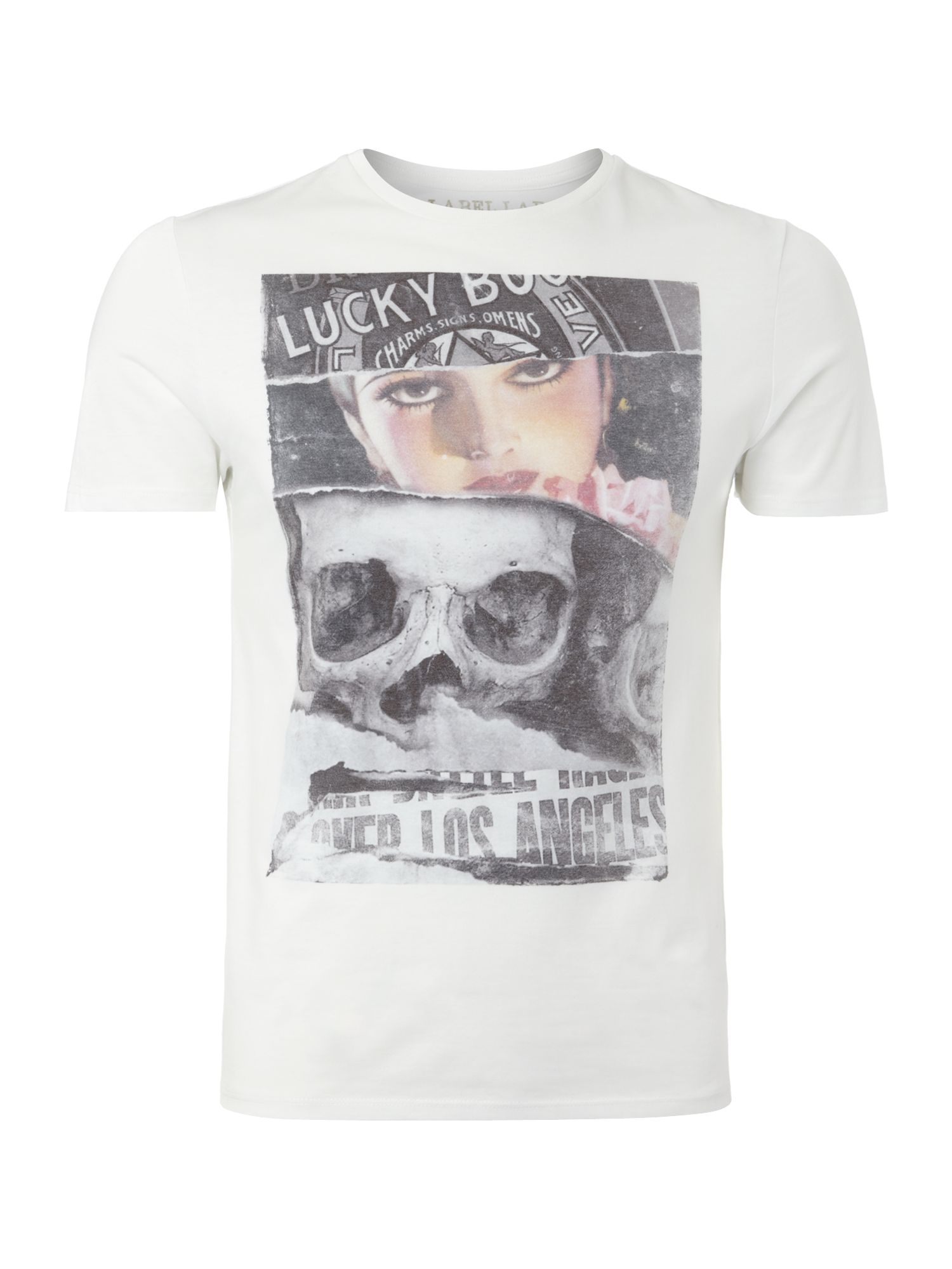 Label lab Torn Graphic Tshirt in White for Men | Lyst
