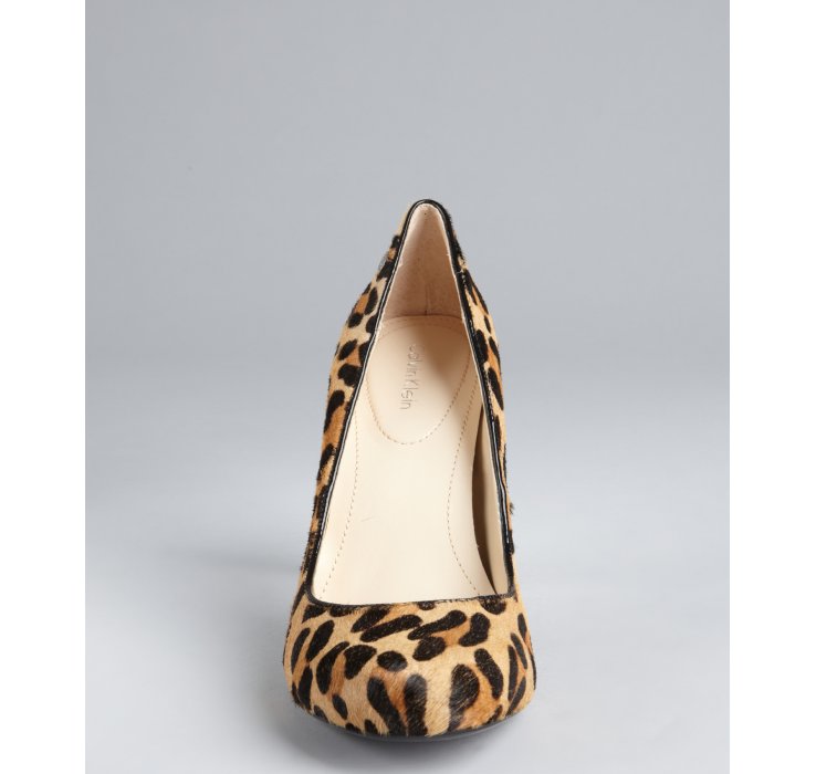 calvin klein tan heels