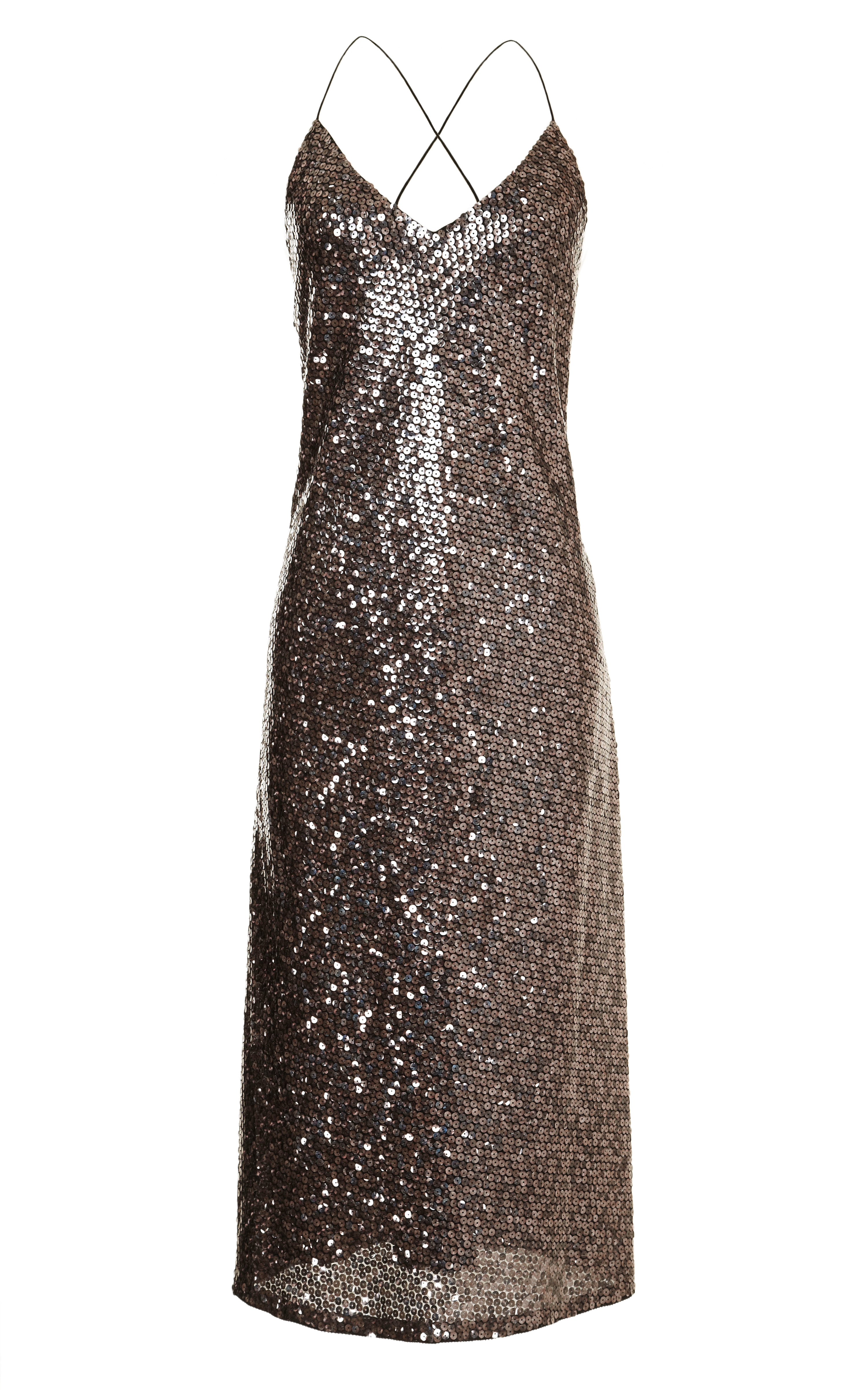 Lyst - Marc Jacobs Mirror Sequins Tea Length Tank Dress in Metallic