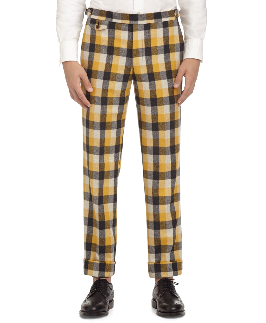 Brooks Brothers Buffalo Check Watch Pocket Trousers in Yellow for Men ...