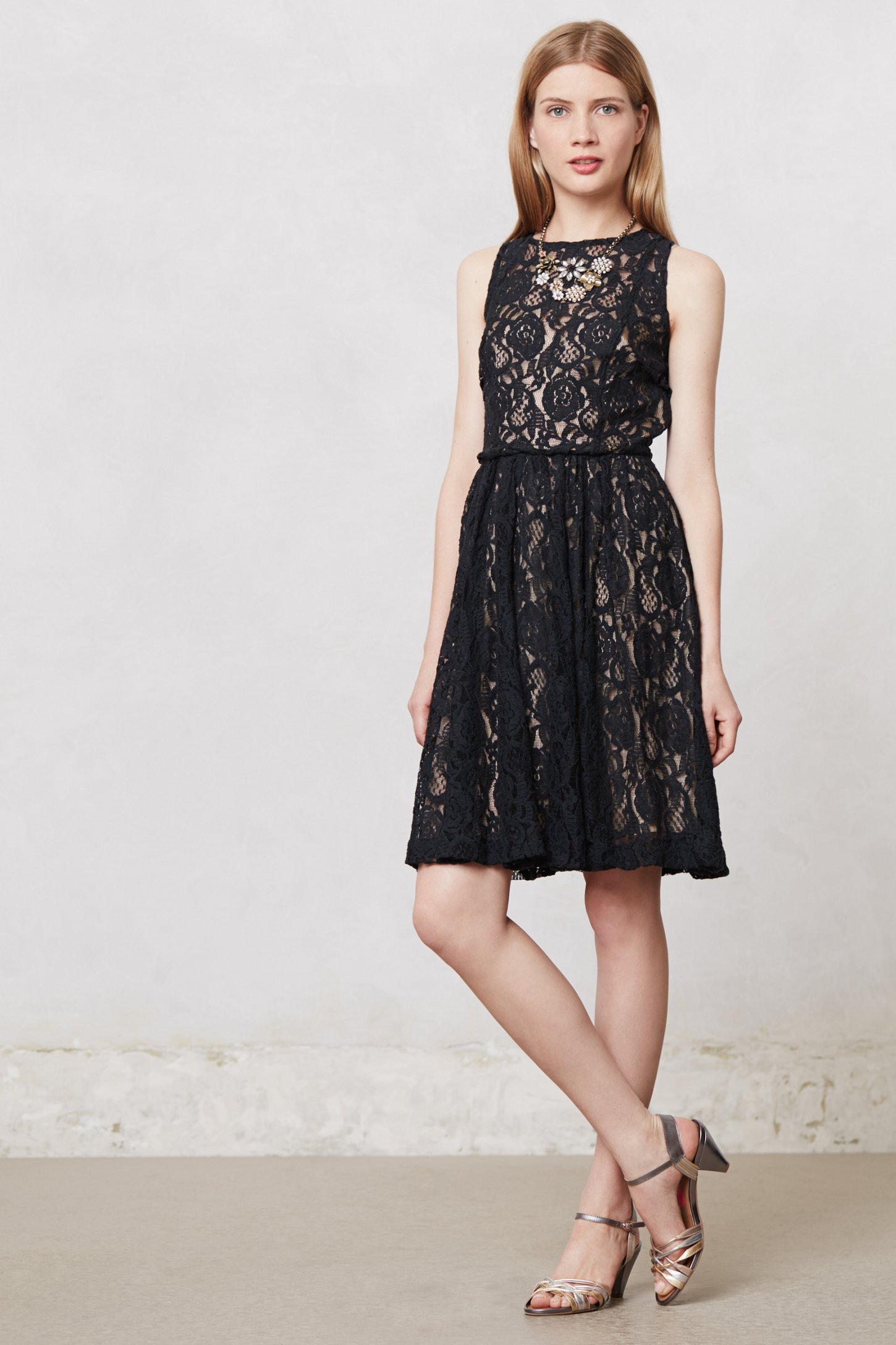 Lyst - Tracy reese Eclipsing Lace Dress in Black