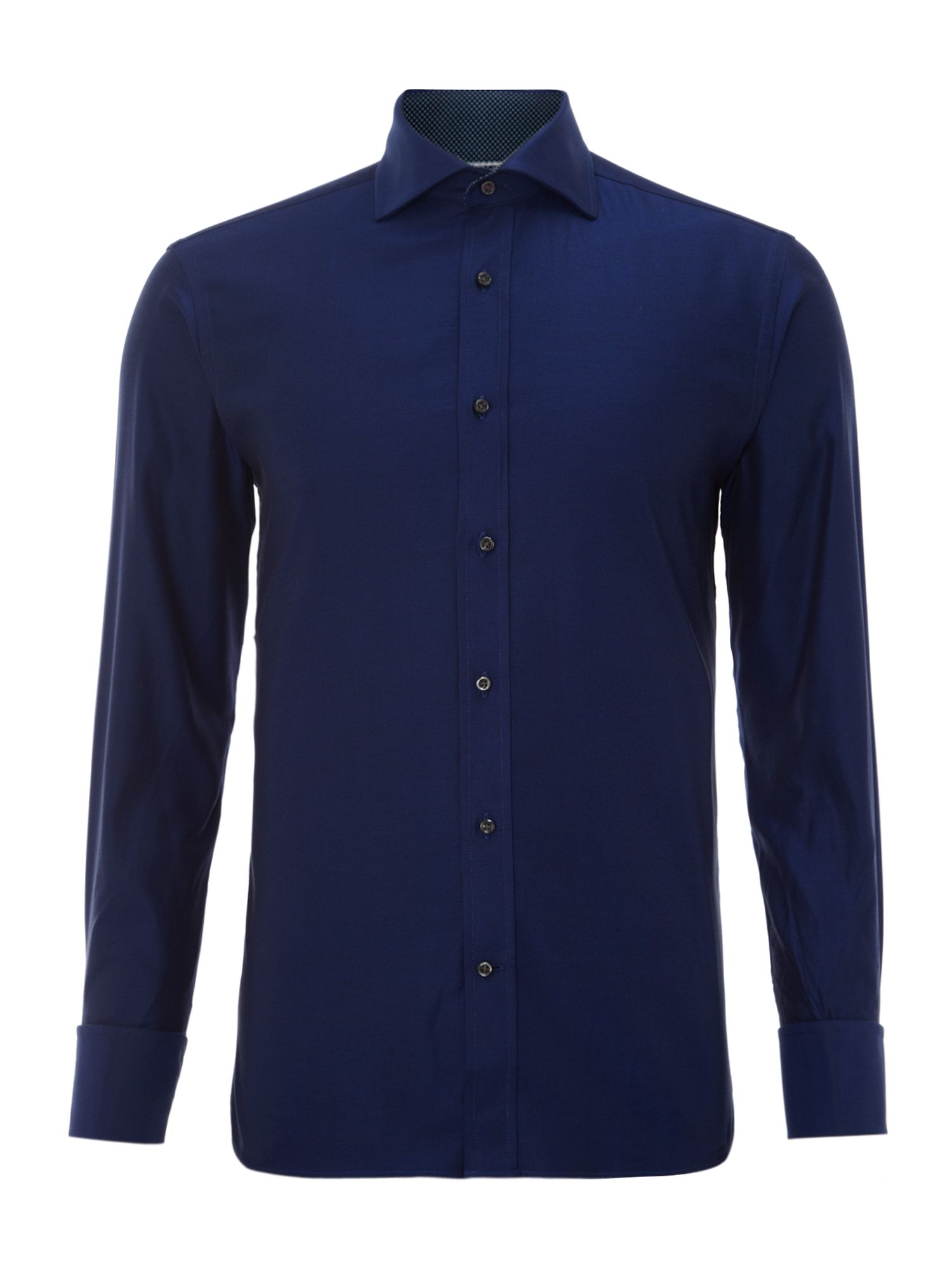 Ted Baker Long Sleeved Twill Sterling Double Cuff Shirt in Blue for Men ...