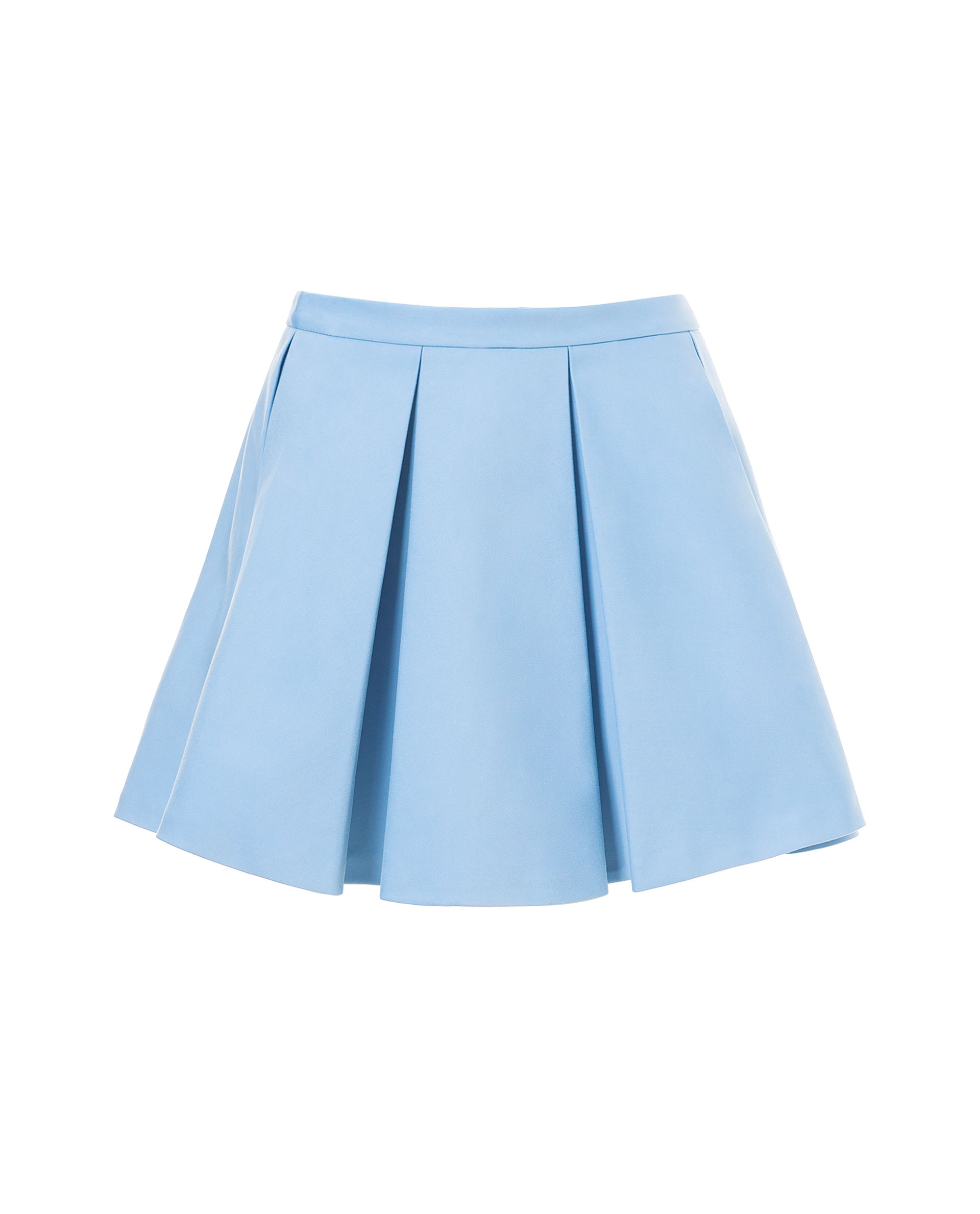 Zara Pleated Mini Skirt in Blue | Lyst