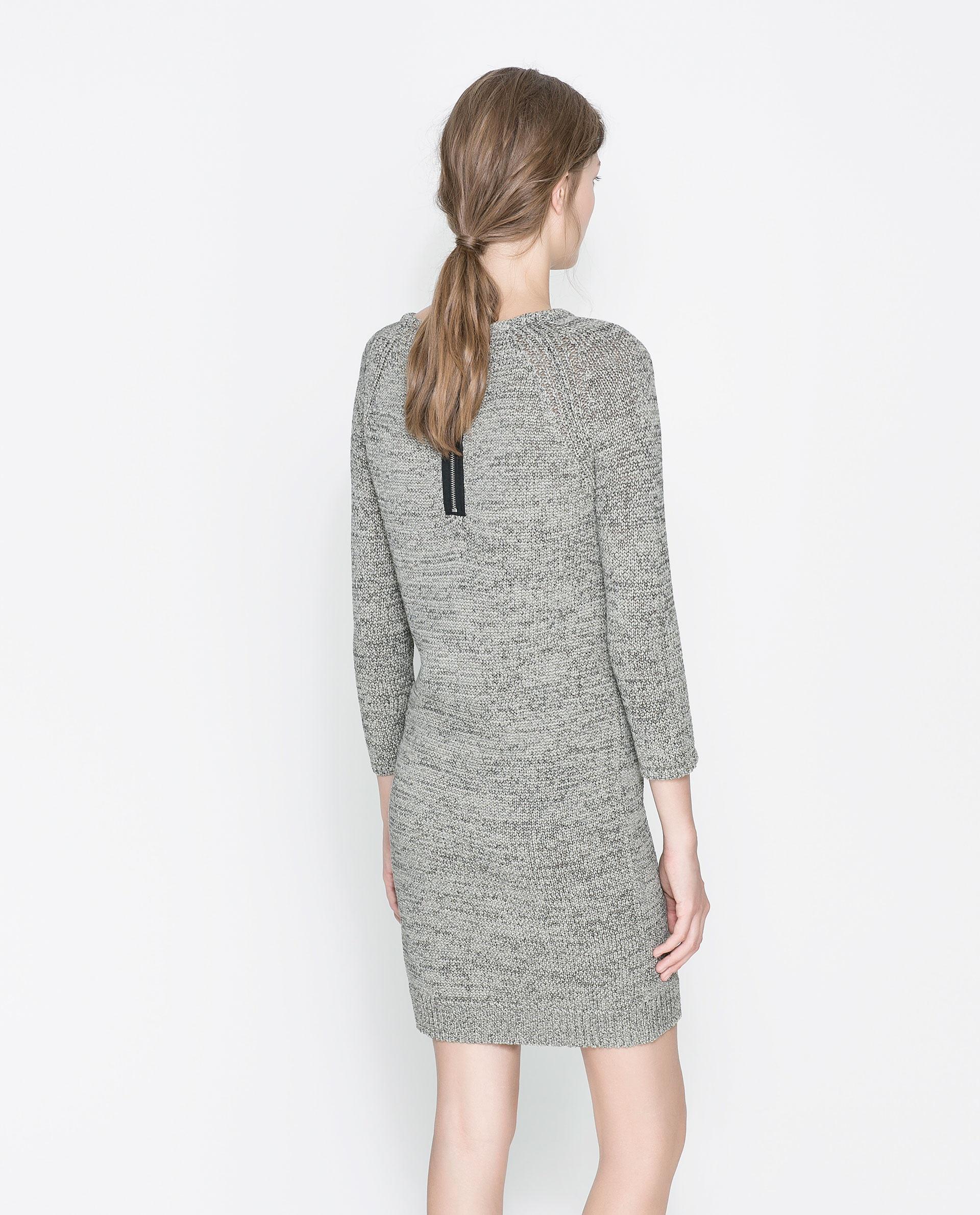 Zara Jersey Dress in Gray Lyst