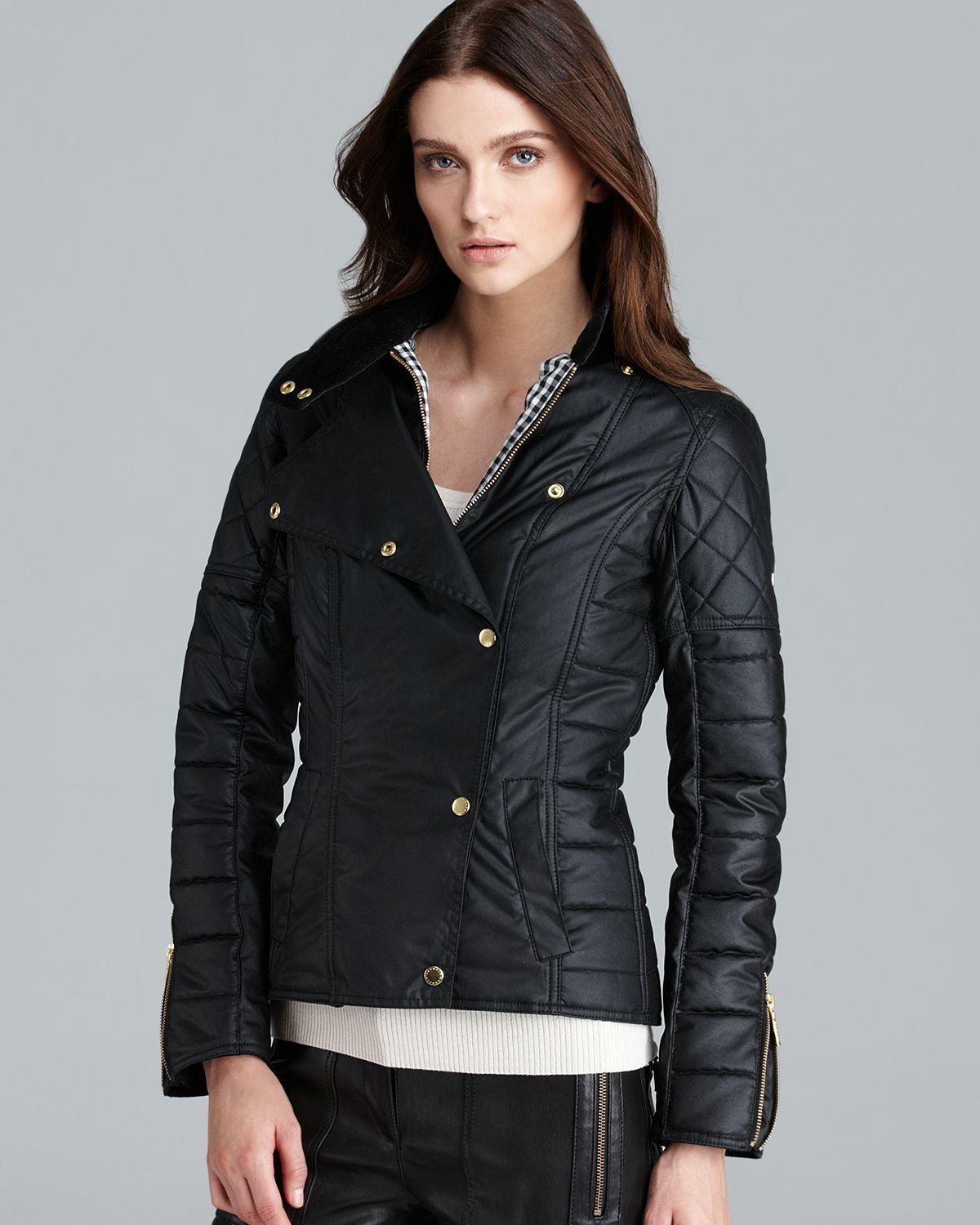 Lyst Barbour Jacket Axle Biker In Gray Gallery