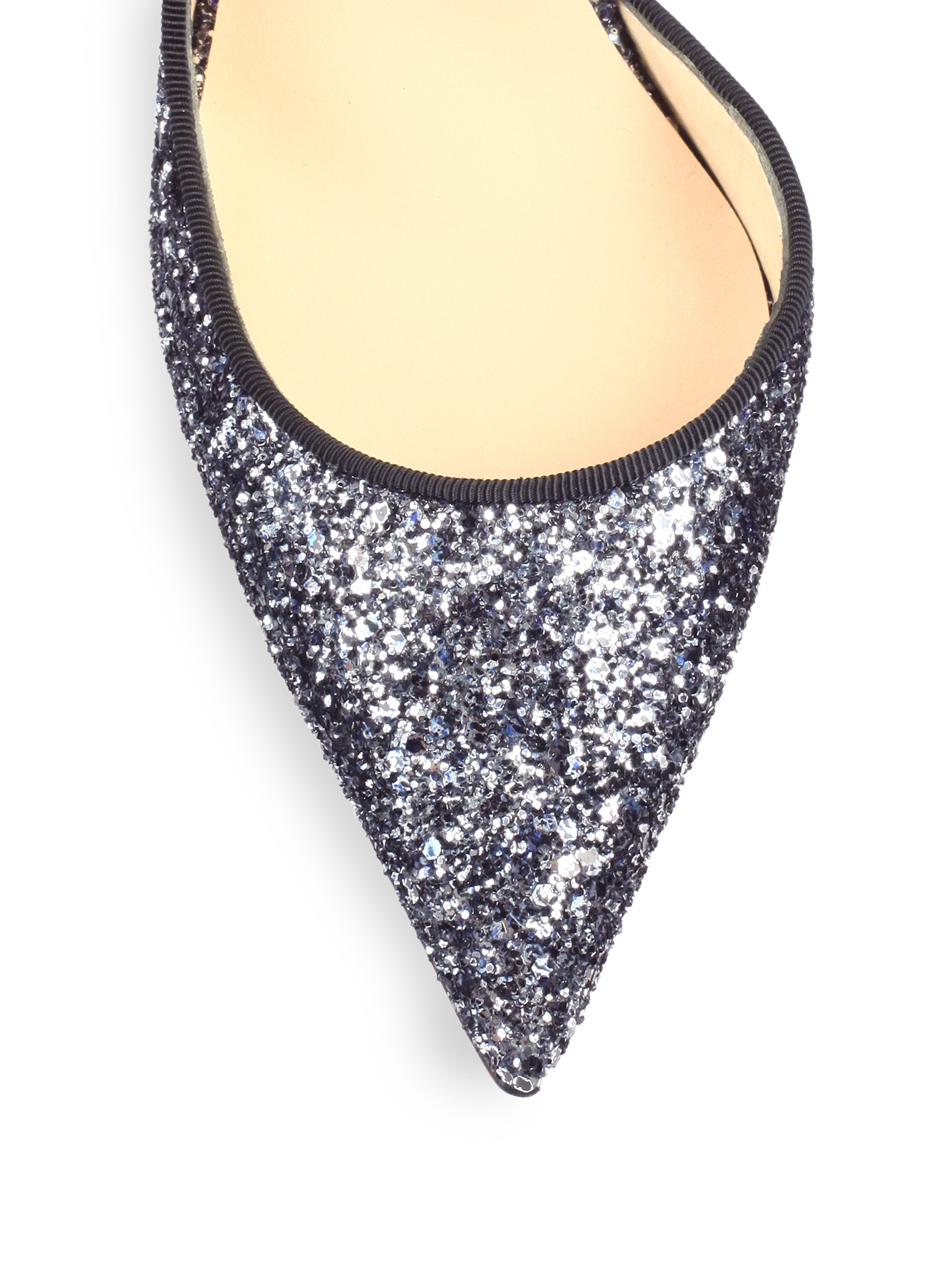 Christian louboutin Iriza Glitter Dorsay Pumps in Silver (BLUE ...