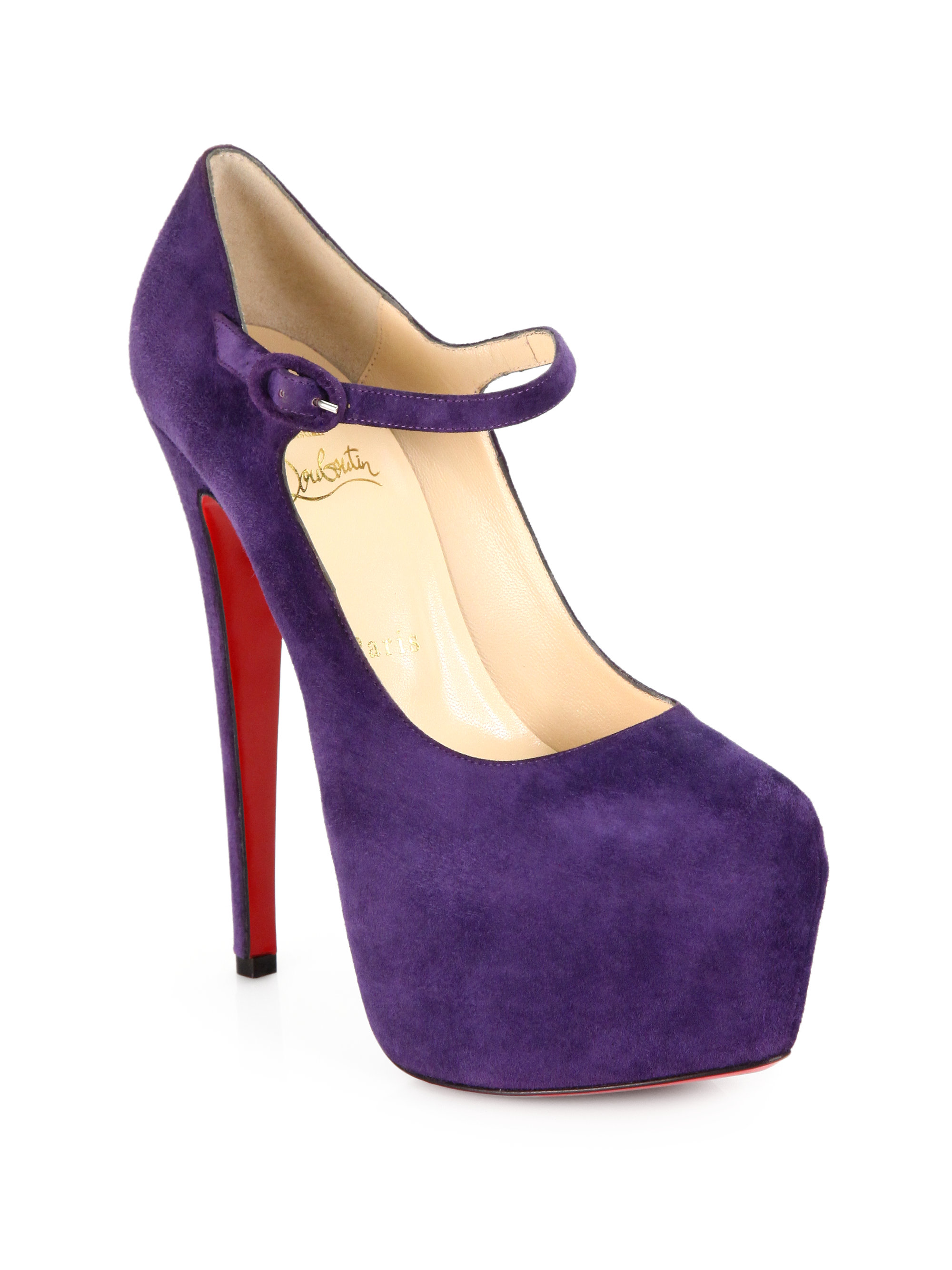 Artesur » christian louboutin Lady Daf Jane pumps Violet suede stiletto heels