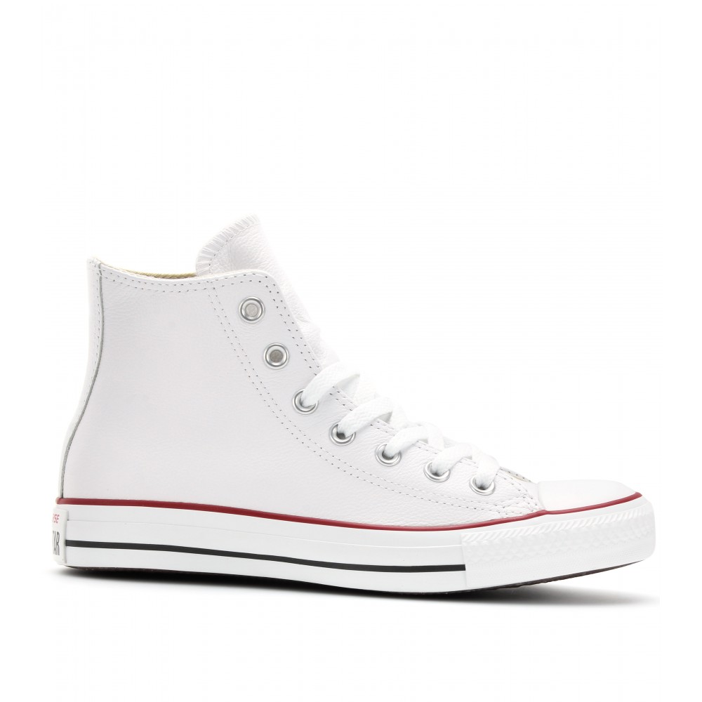 Converse Chuck Taylor All Star Leather Hightop Sneakers in White | Lyst
