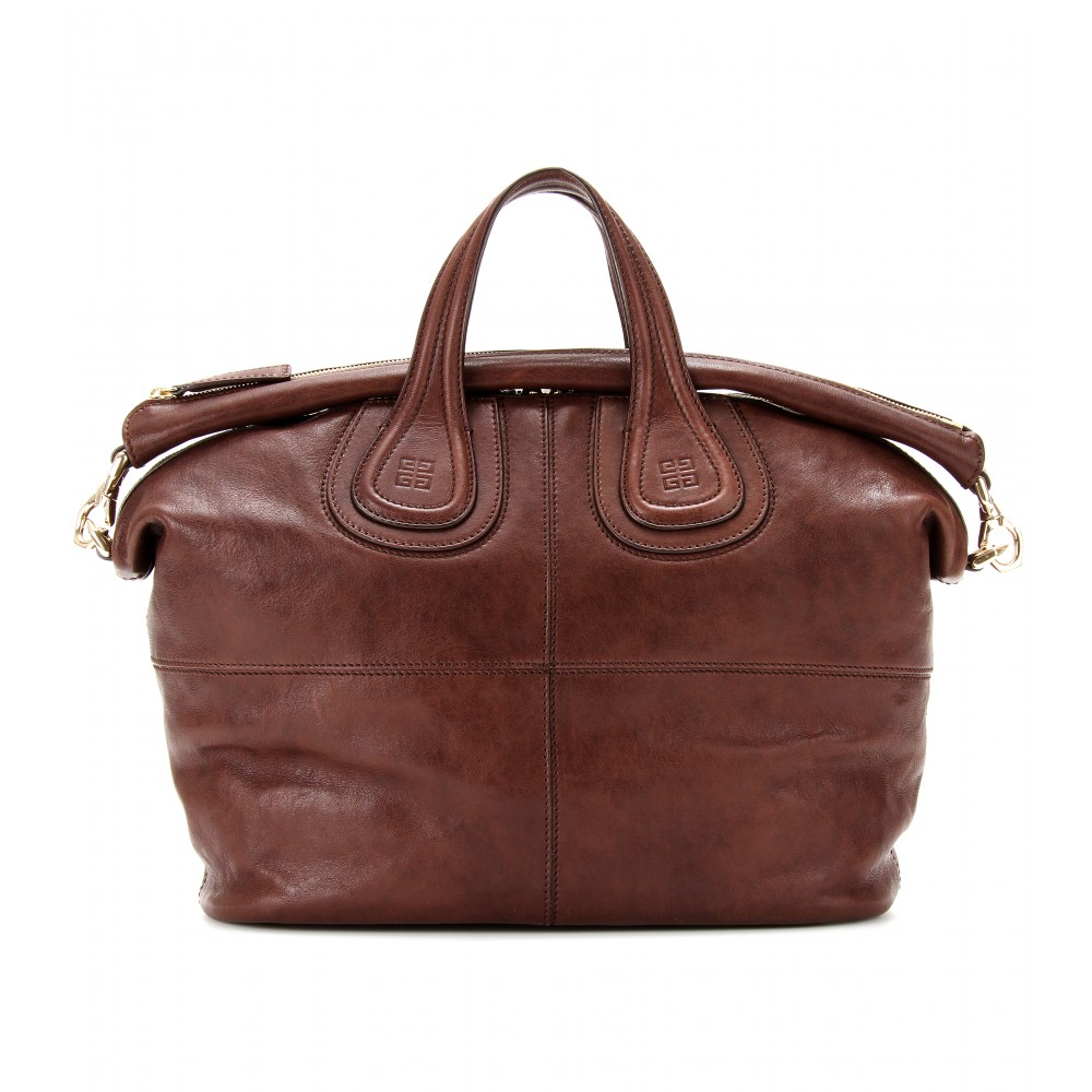 Givenchy Nightingale Leather Tote in Brown (dark brown) | Lyst