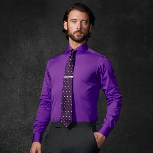 mens purple shirt outfit