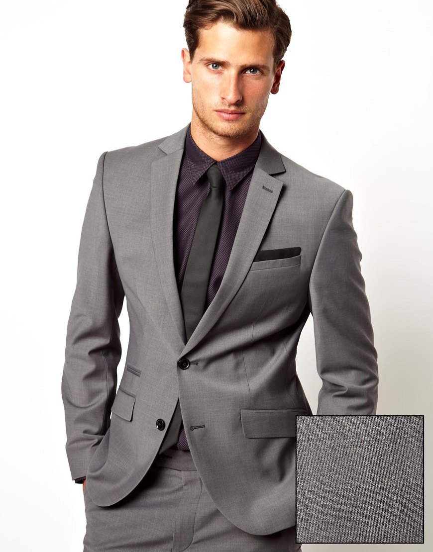 Asos Red Eleven Slim Fit Suit Jacket in Gray in Gray for Men | Lyst
