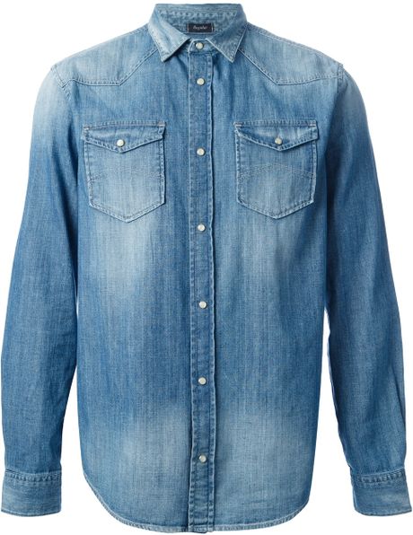Armani Jeans Denim Shirt in Blue for Men (denim) | Lyst
