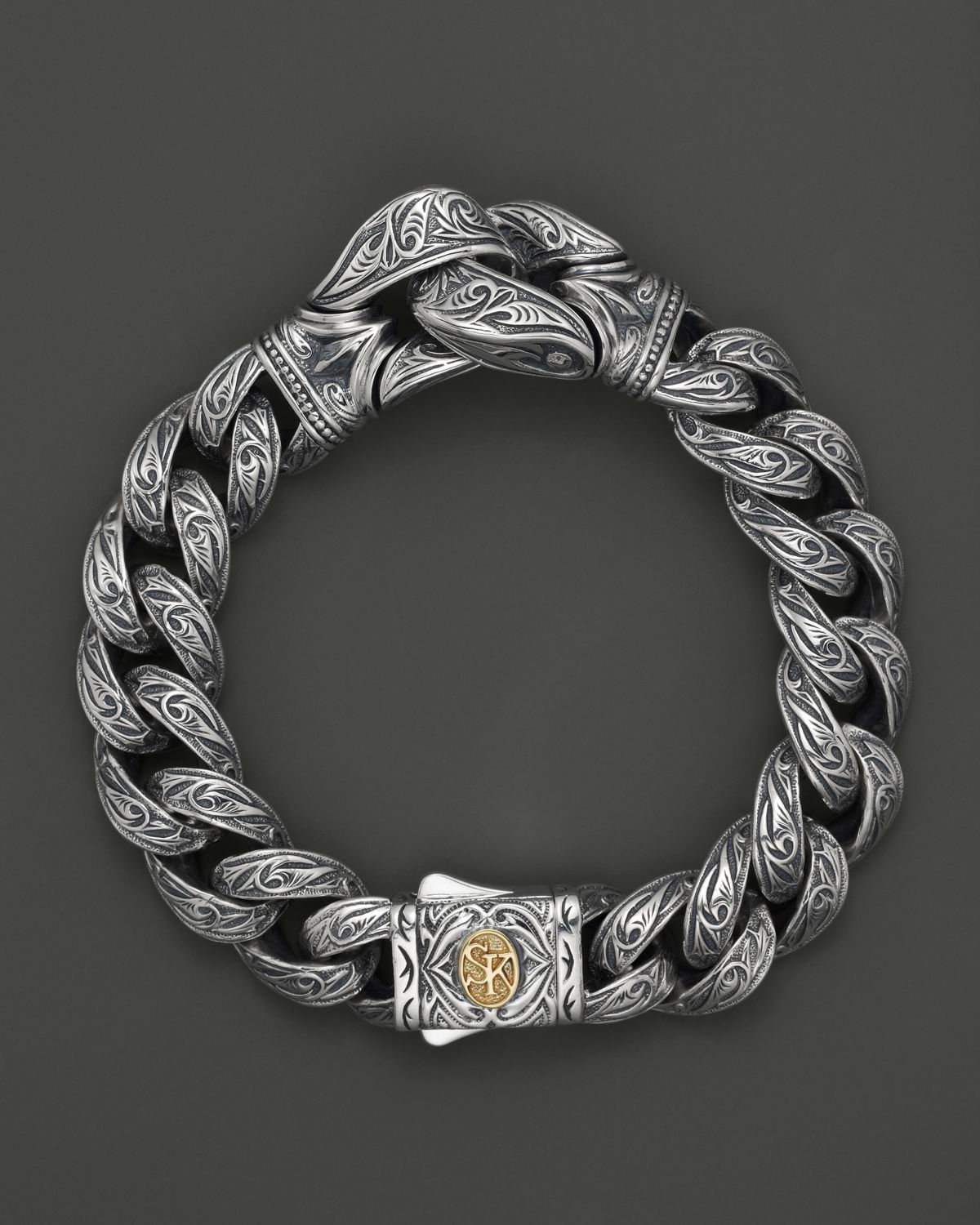 Lyst Scott Kay Mens Sterling Silver Engraved Guardian Bracelet In Gallery