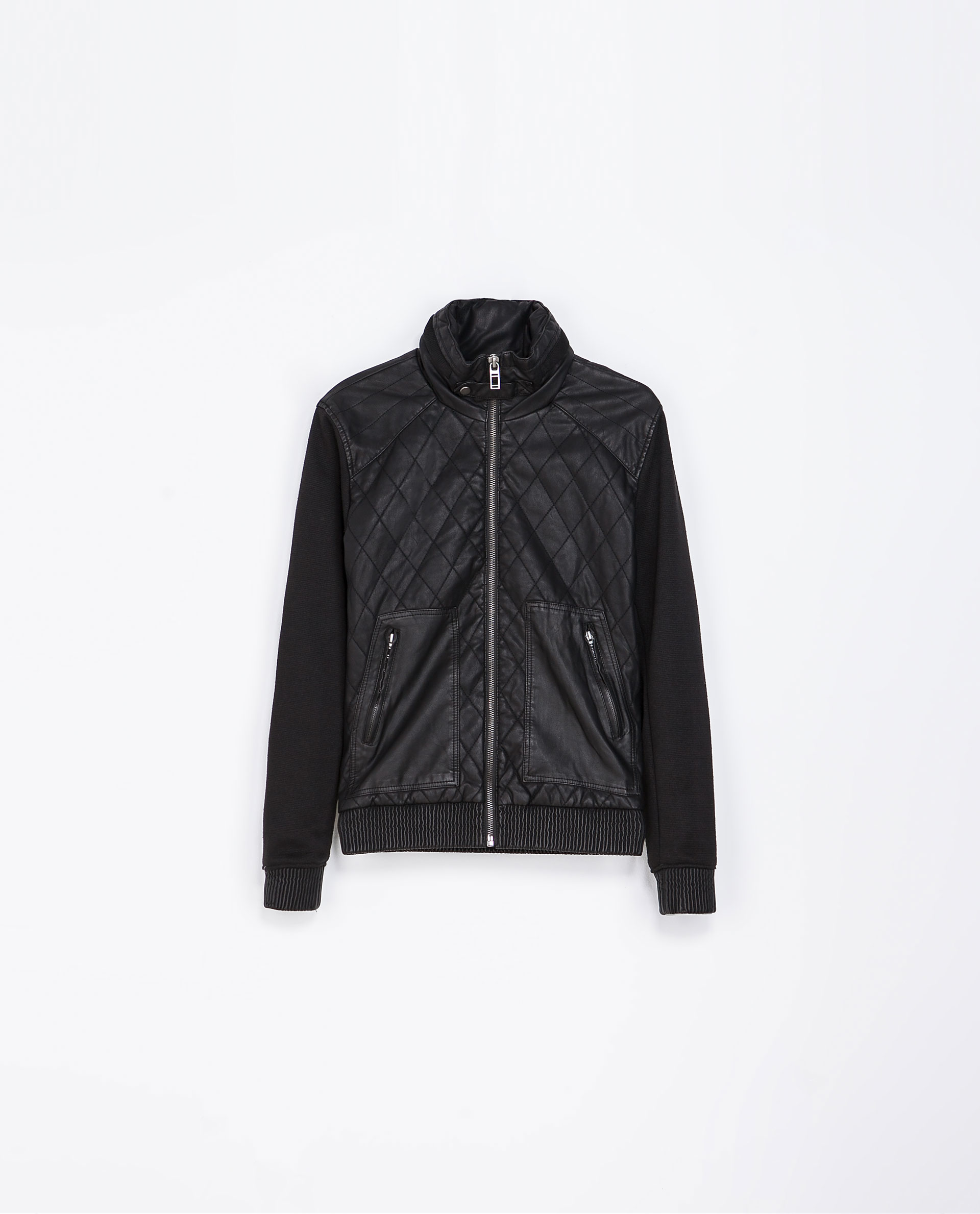 Mens Leather Jacket With Knit Sleeves Novelties Of Modern Mens Leather Jacket With Knit Sleeves