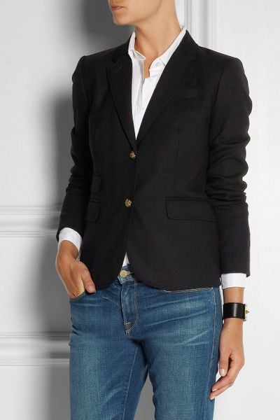 J.crew New Schoolboy Brushed Stretch-wool Twill Blazer in Black | Lyst